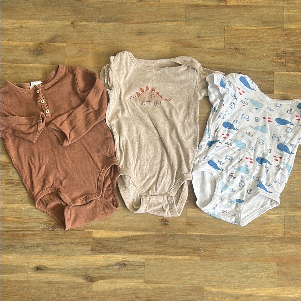 Kids One Piece Set - Brown, Beige, and White